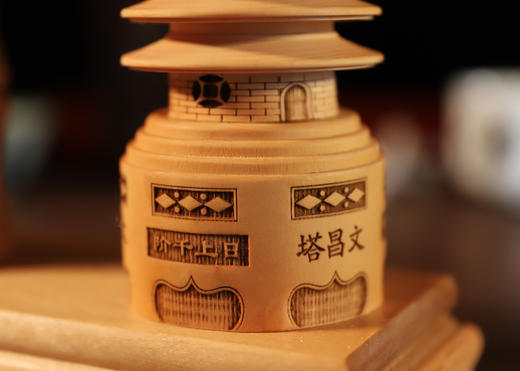 桃木文昌塔笔筒，天然桃木 商品图4