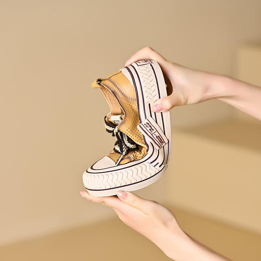 时尚韩版，透气系带真皮板鞋KFY-32114 商品图6