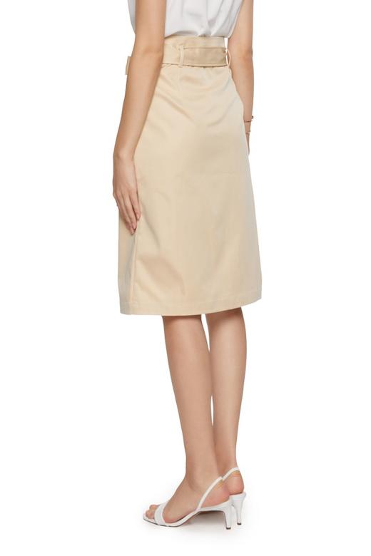 SUMMER & SAGE 米色束腰中长半裙 7097 商品图1