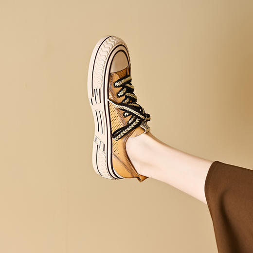 时尚韩版，透气系带真皮板鞋KFY-32114 商品图8