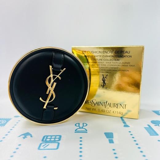 YSL黑色皮革气垫 （Hobo限量版）（808654）（808661） 商品图0