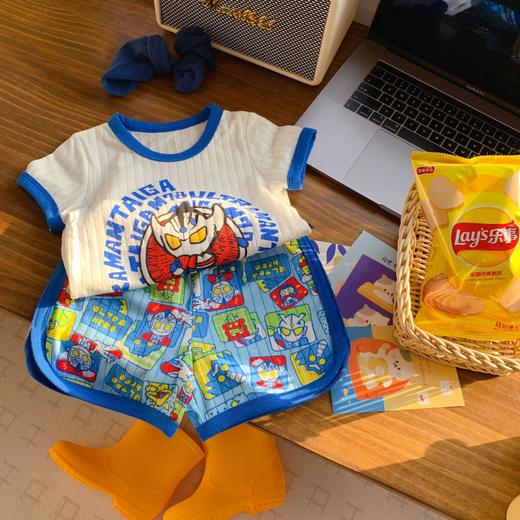【ins！儿童家居服】2023夏新款男女童短袖短裤两件套儿童韩系套装宝宝纯棉圆领上衣 商品图5