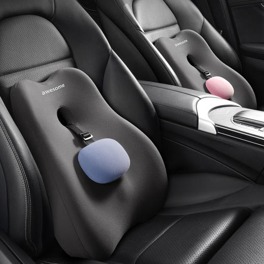 「自由调节！精准护腰」汽车用品护颈头枕车用腰靠办公室椅子座椅腰枕靠枕车载腰垫装饰 商品图0