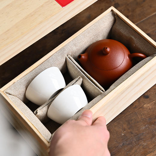 一壶2杯的朱泥大红袍 西施紫砂套组  两款可选 商品图0