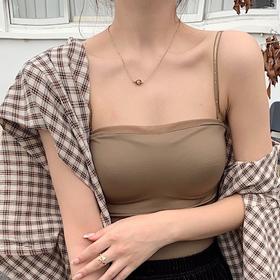 W8088 2023新款法式纯欲小吊带性感舒适聚拢固定杯防滑修自显瘦内衣