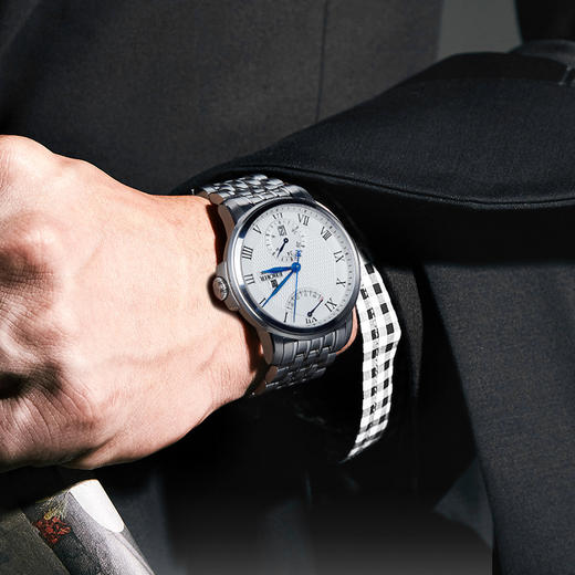 EBOHR 依波表 大师系列 男士自动机械表纳米镀膜防水实心钢带手表 1084 商品图3