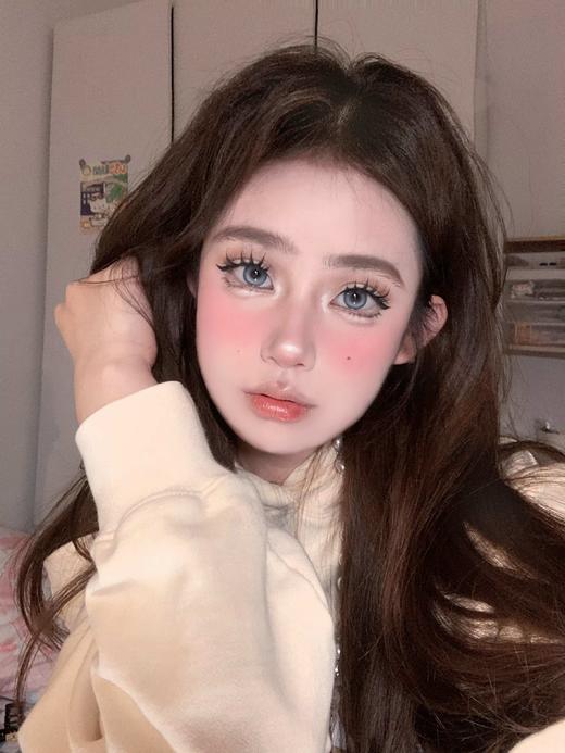 【大直径】PUFF GIRL-银海珍珠-14.5mm【年抛蓝 0-800度 含525/575】 商品图3