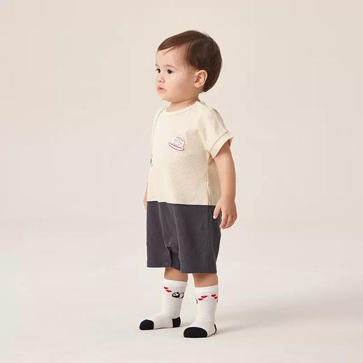 英氏婴儿男女2023新款宝宝洋气萌趣纯棉连体衣爬服YRHBJ2P334A 商品图1