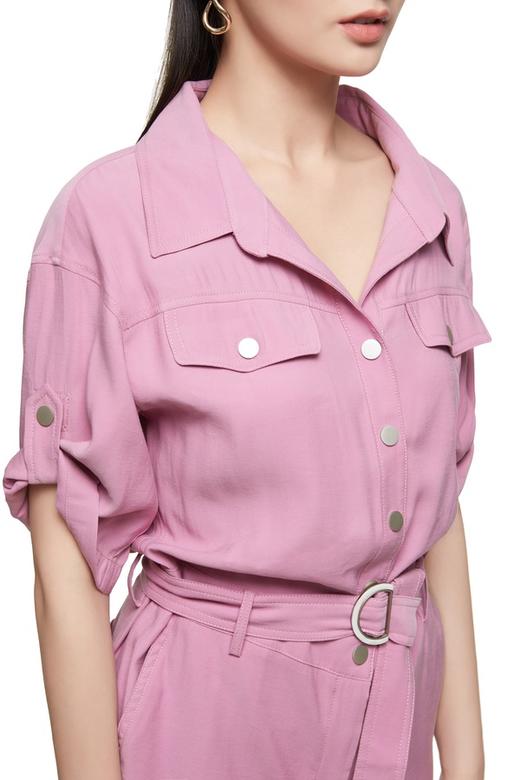 LNNNS 粉色工装风连体裤 9083 商品图3