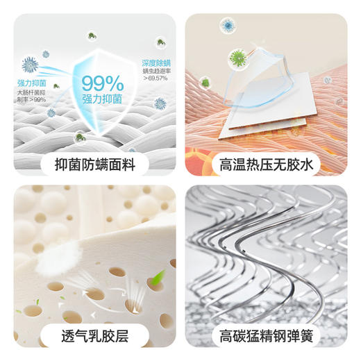 喜梦宝24cm床垫3E乳胶床垫席梦思弹簧床垫软硬两用垫子 商品图3