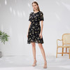 EITIE爱特爱时尚优雅法式印花大方圆领a字连衣裙显瘦通勤夏新款B07156 商品缩略图3
