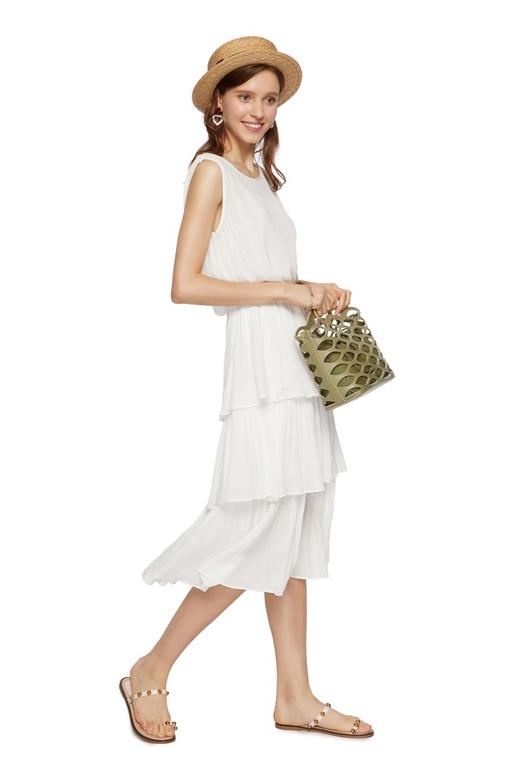 SUPIN 白色无袖蛋糕连身裙 7112 商品图4