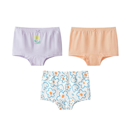 【3条装】迷你巴拉女童内裤宝宝棉弹亲肤吸汗透气儿童平角裤 商品图4