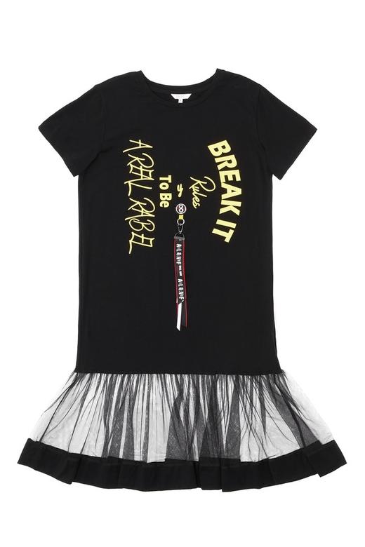 EMC亿美丞 字母印花网纱拼接连衣裙 2132 商品图4