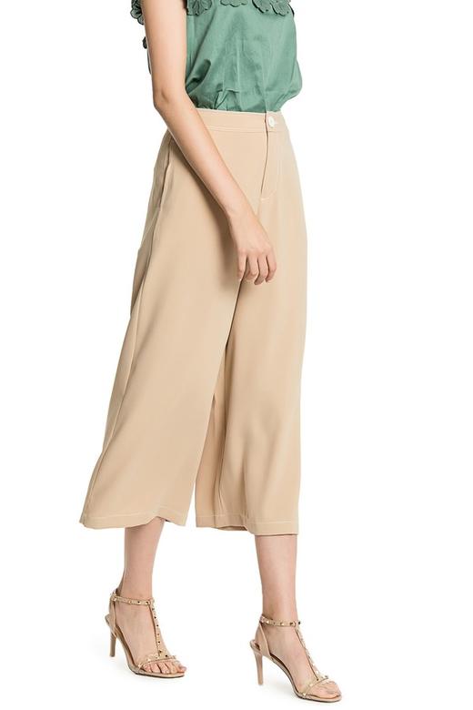 YI ZHUO一琢 杏色雪纺阔腿裤 2529 商品图2