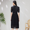 EITIE爱特爱夏季新款优雅收腰显瘦褶皱裙摆连衣裙7007750 商品缩略图4