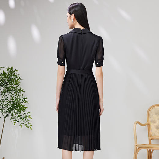 EITIE爱特爱夏季新款优雅收腰显瘦褶皱裙摆连衣裙7007750 商品图4