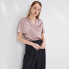 EITIE爱特爱气质V领高级感缎面直筒上衣显瘦通勤OL夏季新款B13124 商品缩略图2