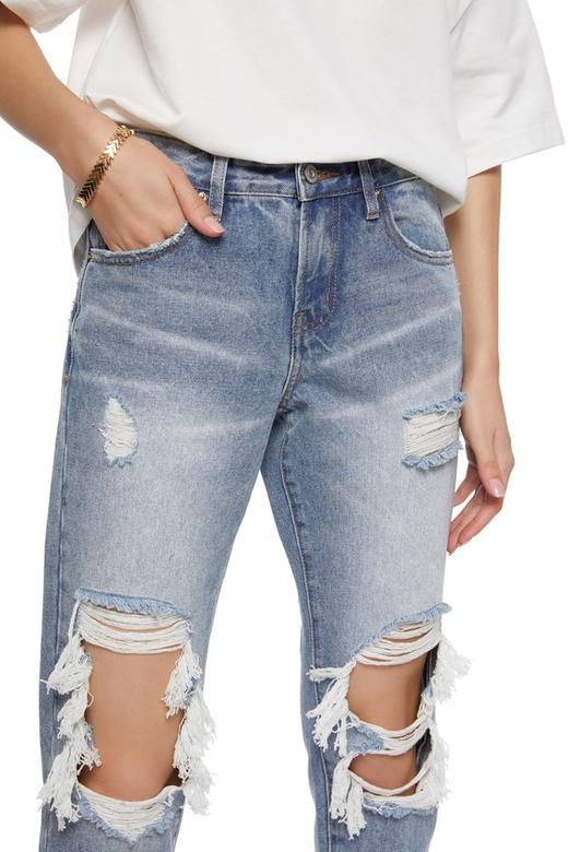 FIVE PLUS（5+） 破洞磨边高腰牛仔裤 7192 商品图2