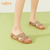 Safiya/索菲娅 2023夏季新品假日仙女风钻带水晶跟厚底休闲拖鞋 SF32110044 商品缩略图1