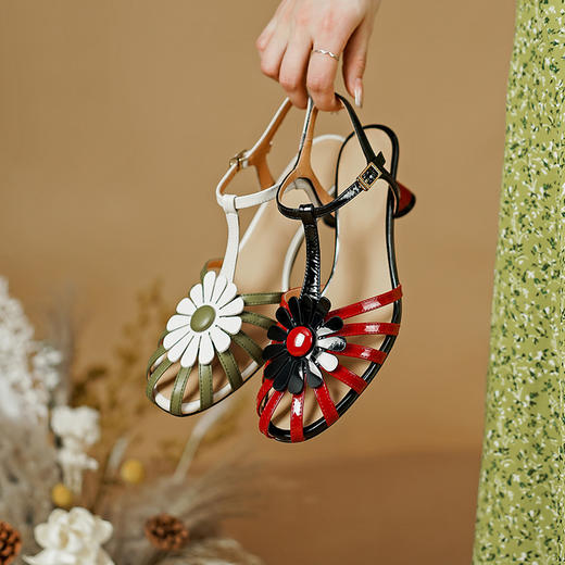 时尚韩版，拼色高跟凉鞋PS1337 商品图4