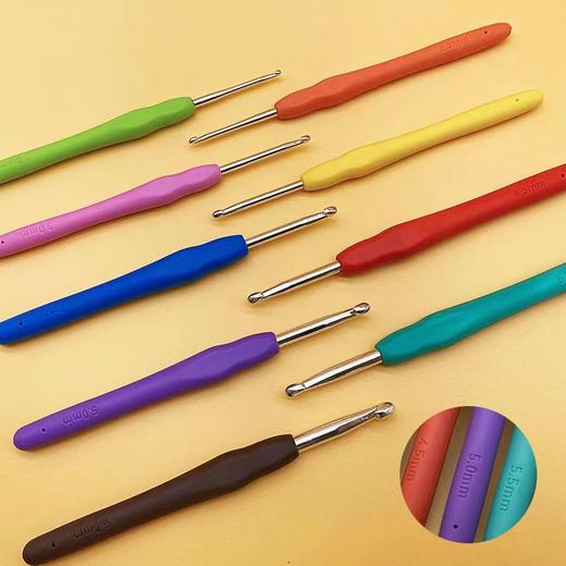 编织工具软柄钩针套装手工diy毛线自编包包毛衣单头双头超细勾针 商品图1