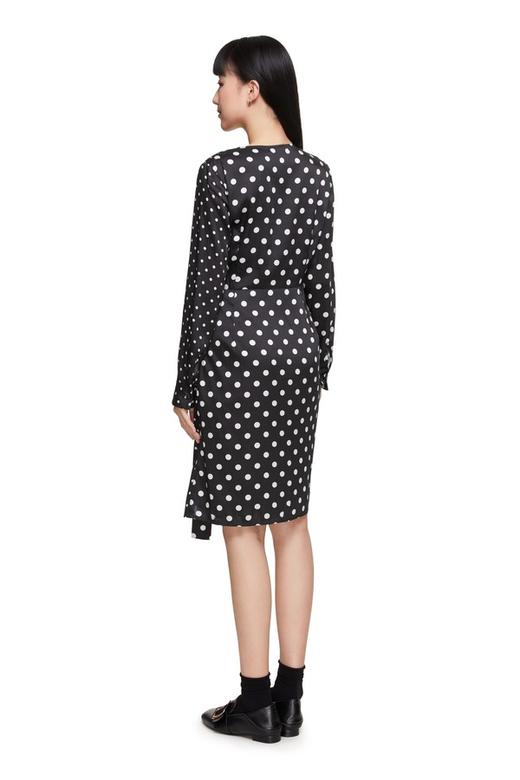 LNNNS 围裹系带黑白波点连衣裙 8891 商品图2