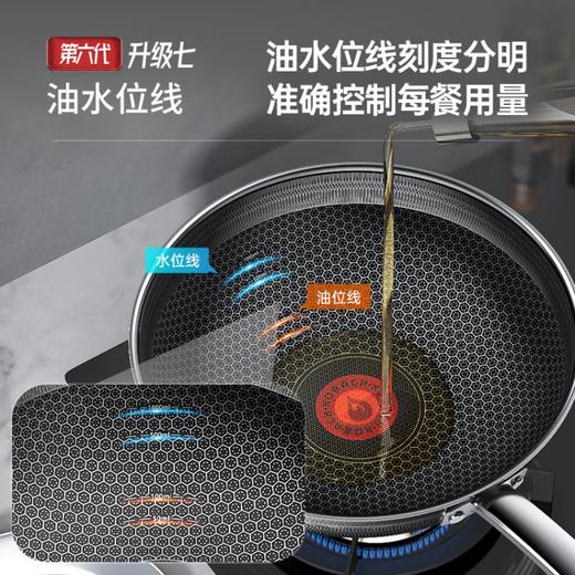 康巴赫（KBH）第六代炒锅不粘锅32cm双面花纹  JQR 商品图6