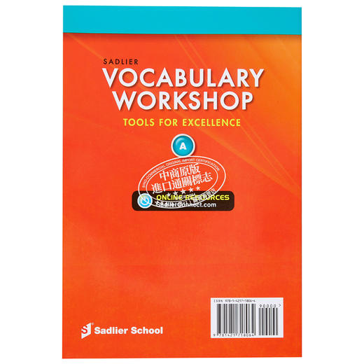 预售 【中商原版】Vocabulary Workshop 2022 Student Edition Grade6 Level A词汇工作坊学生书六年级 英文原版进口教材教辅参考书 商品图1