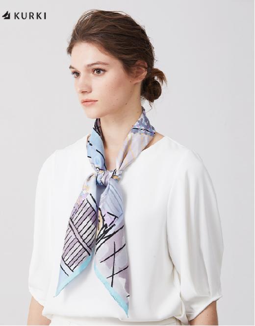 【团购展示】玛丽亚古琦（芬兰）丝巾 托斯卡纳天空下 商品图0