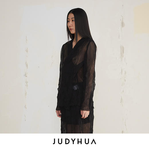JUDYHUA 皱褶纱质肌理设计款上衣 商品图1