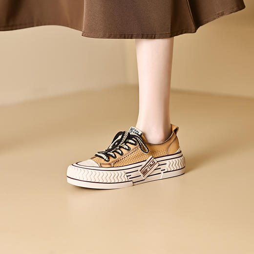 时尚韩版，透气系带真皮板鞋KFY-32114 商品图12