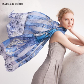 【团购展示】玛丽亚古琦（芬兰）丝巾 夏日沼泽