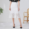 EITIE爱特爱时尚精致优雅法式包臀高腰蕾丝半身裙白色夏季新款B06114 商品缩略图1