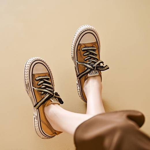 时尚韩版，透气系带真皮板鞋KFY-32114 商品图7