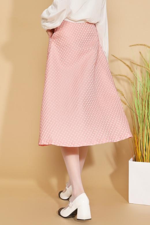 DEL CHEN 粉色肌理感A型半身裙 2534 商品图5