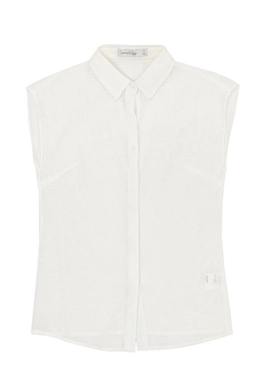 SUMMER & SAGE 半透明衬衫上衣 2576 商品图5