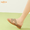 Safiya/索菲娅 2023夏季新品假日仙女风钻带水晶跟厚底休闲拖鞋 SF32110044 商品缩略图2