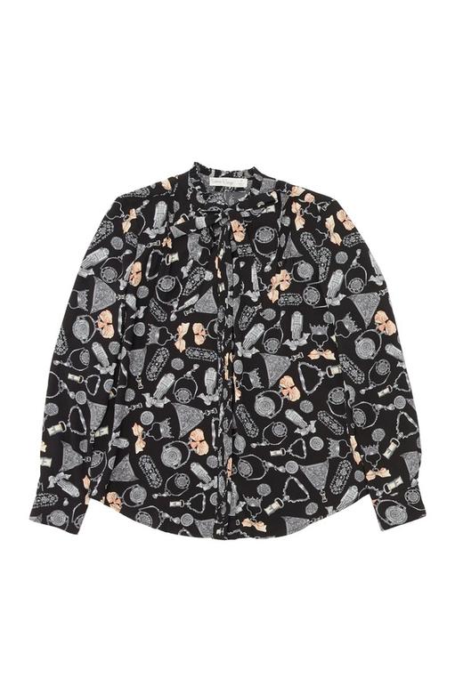 SUMMER & SAGE 复古涂鸦系带上衣 6254 商品图4