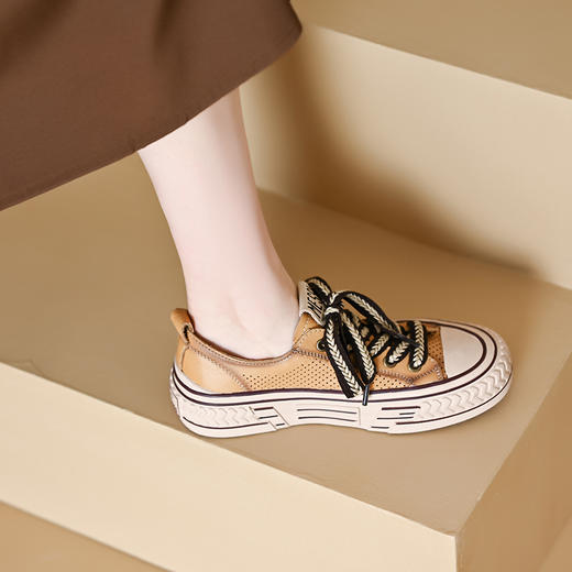 时尚韩版，透气系带真皮板鞋KFY-32114 商品图11