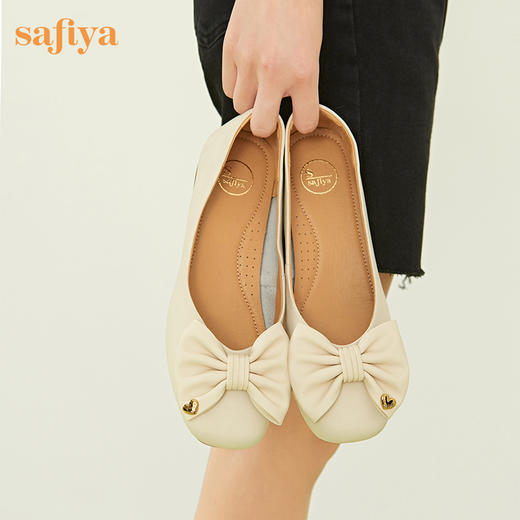 Safiya/索菲娅2023春季新款软底低跟蝴蝶结百搭休闲浅口单鞋SF31111408 商品图7