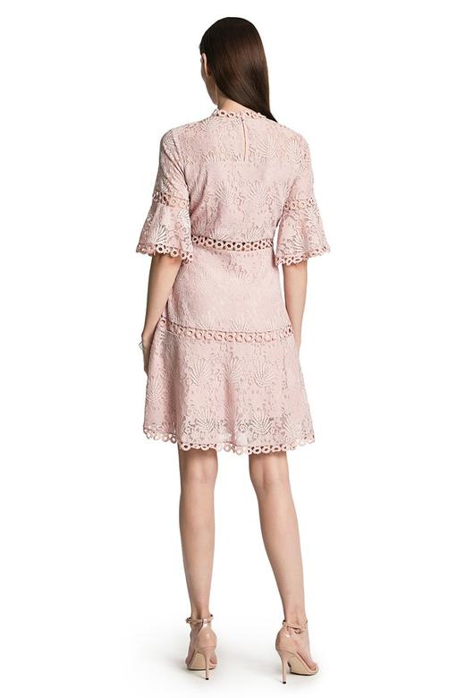 ROSEHOO 粉色钩花镂空连衣裙 2518 商品图3