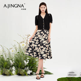 【商场同款】阿菁娜小香风撞色v领针织衫A28X318005