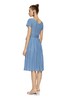 SUMMER & SAGE 蓝色束腰圆领连衣裙 7012 商品缩略图1