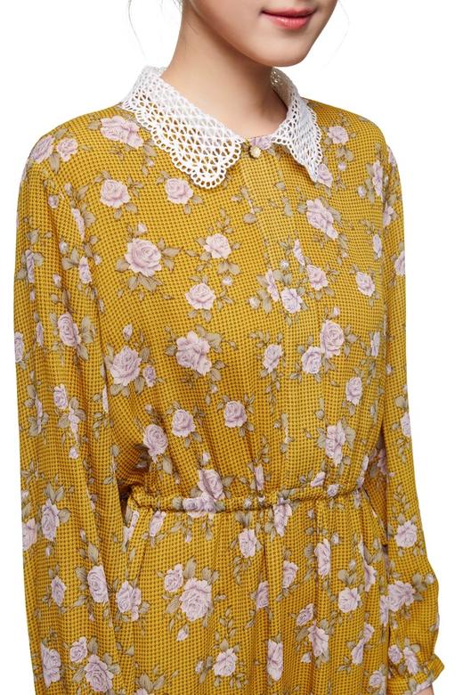 amadella 钩花翻领印花连衣裙 8997 商品图4