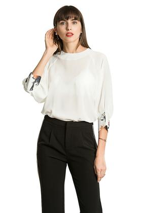 EMC亿美丞 花朵印花微透雪纺上衣 2134