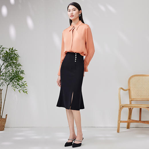 EITIE爱特爱夏季新品时尚百搭显瘦通勤衬衫女7009706 商品图3