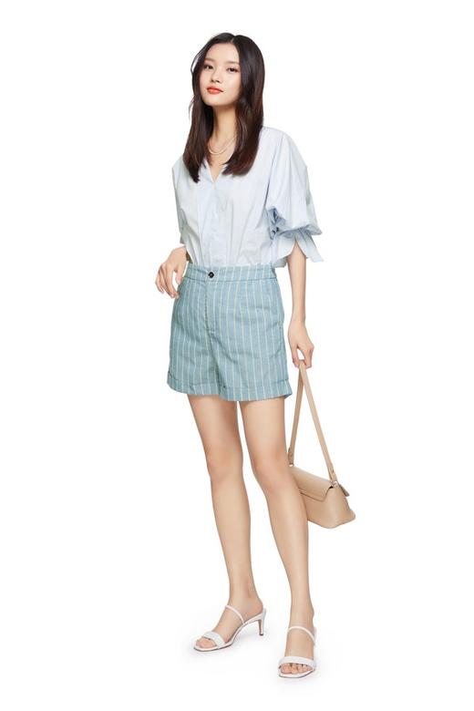 NOIR 蓝色茧型衬衫 3052 商品图0