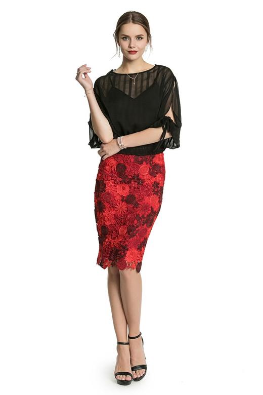 EMC亿美丞 立体刺绣包臀裙 2137 商品图1