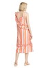ZERO SIGN 橙白条纹不对称肩带连衣裙 2410 商品缩略图3
